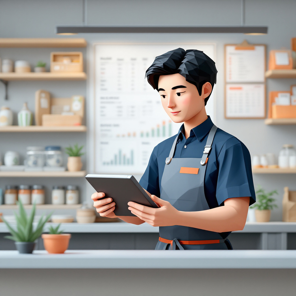 店長のキャラクターイラスト